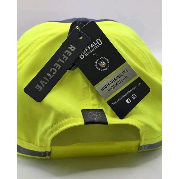 Chicago Bears NFL Buffalo Outdoors Workwear High Visibility Snapback Cap Hat NWT - Picture 7 of 13